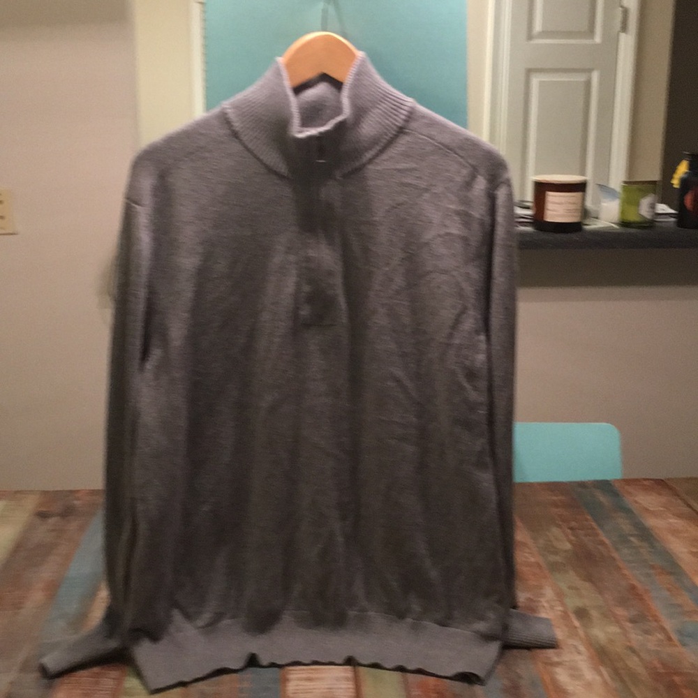 Gray Banana Republic 3/4 Zip Sweater